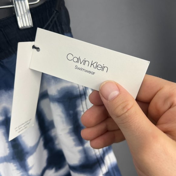 Calvin Klein Black and Blue Swim Trunks - Picture 4 of 10